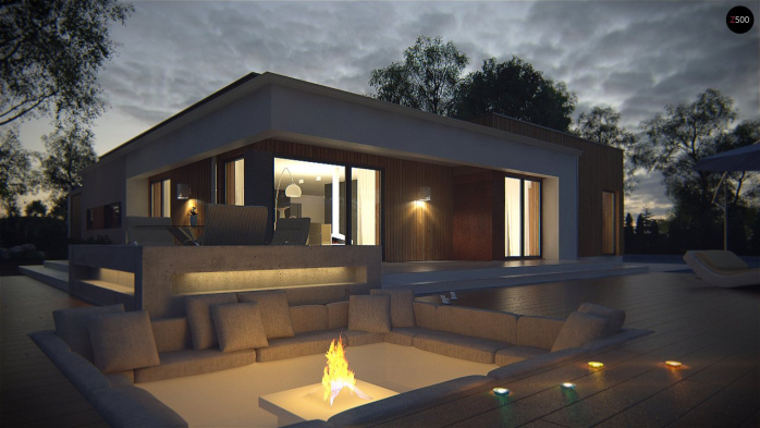 Проект дома Ux103 - 3 Одноэтажные дома в Киеве