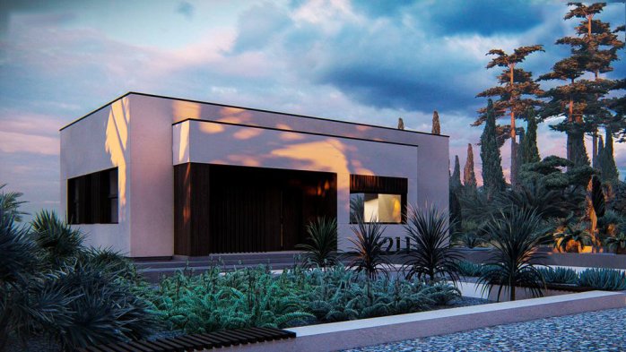 Проект дома Ux211 - 3 Одноэтажные дома в Киеве