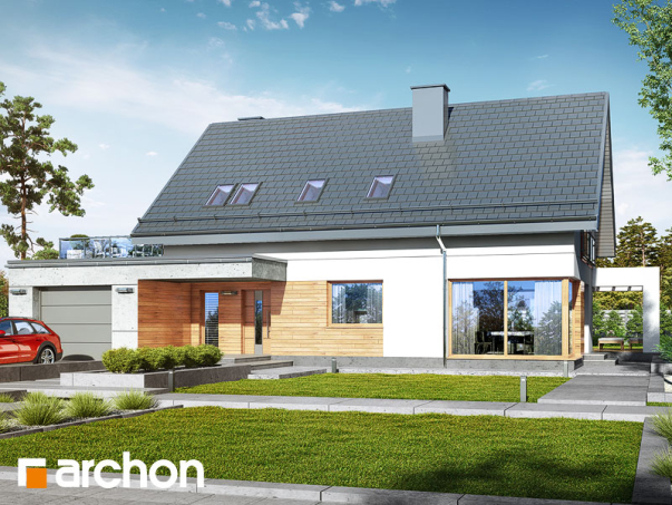 Проект дома Дом в арабисах - 2 С мансардным этажом дома в Киеве