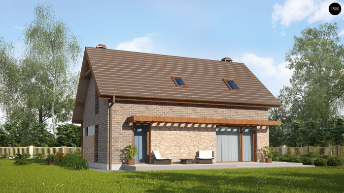 Проект дома U225 k - 1 С мансардным этажом дома в Киеве