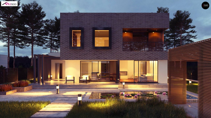 Проект дома Ux255 - 1 Двухэтажные дома в Киеве