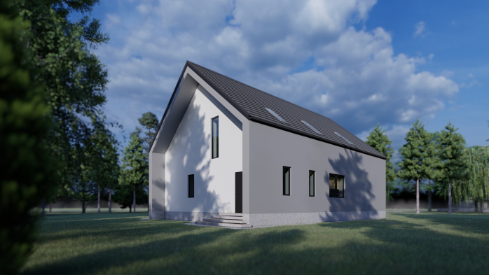 Проект дома DBT 190 - 4 С мансардным этажом дома в Киеве