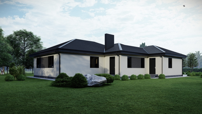 Проект дома DBT 582 - 2 Одноэтажные дома в Киеве