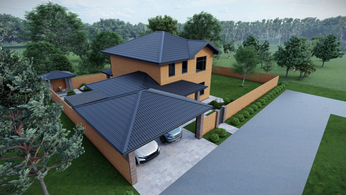 Проект дома DBT 613 - 1 Двухэтажные дома в Киеве