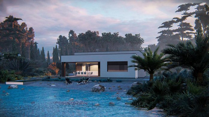 Проект дома Ux211 - 5 Одноэтажные дома в Киеве