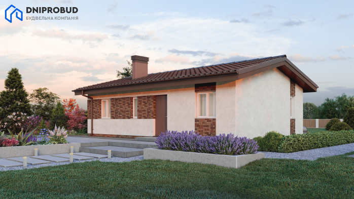 Проект дома DBE 1 - 4 Одноэтажные дома в Киеве