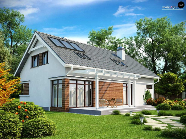 Проект дома U122 v2 - 2 С мансардным этажом дома в Киеве