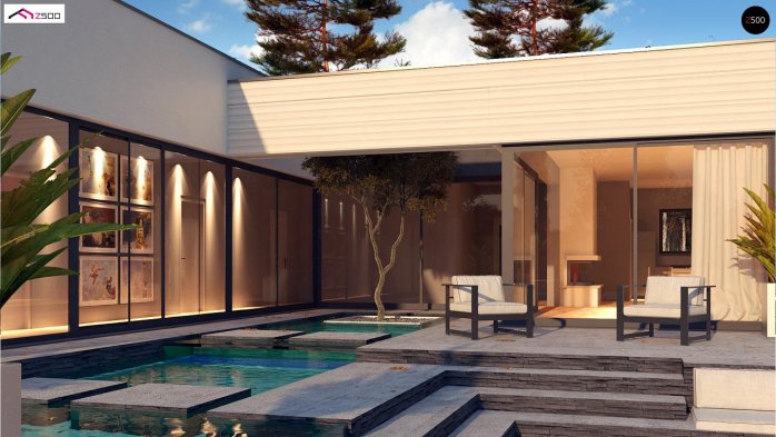 Проект дома Ux99 - 5 Одноэтажные дома в Киеве