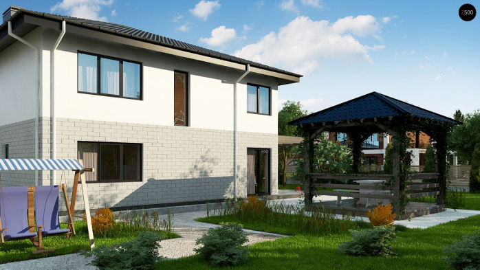 Проект дома Uu5 - 3 Двухэтажные дома в Киеве