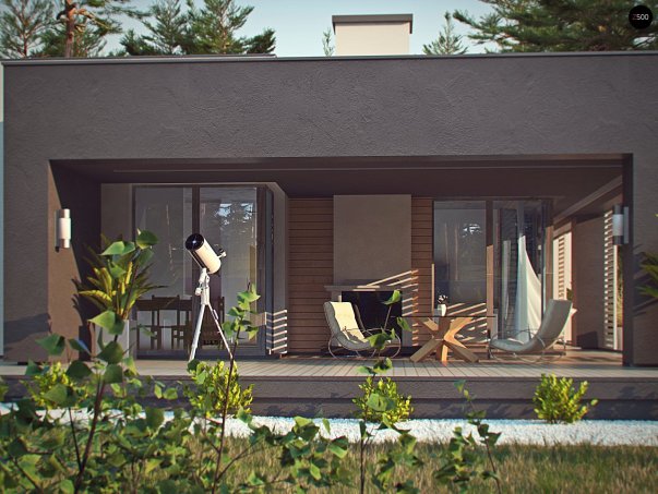 Проект дома Ux65 + - 12 Одноэтажные дома в Киеве