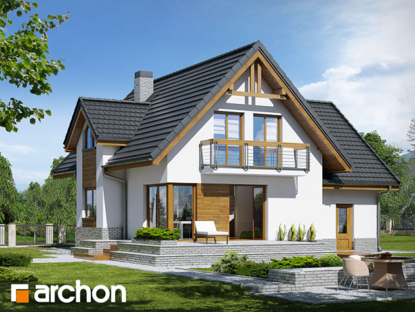 Проект дома Дом в абрикосах (H) вер.2 - 2 С мансардным этажом дома в Киеве