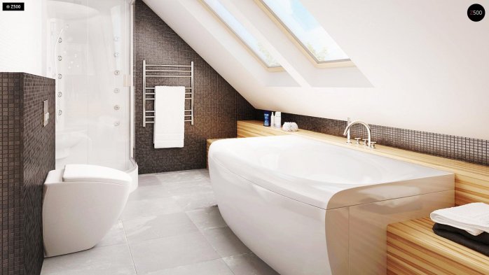 Проект дома U40 - 18 С мансардным этажом дома в Киеве