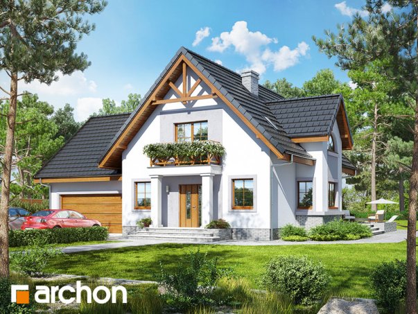 Проект дома Дом в абрикосах 2 (Г2) - 1 С мансардным этажом дома в Киеве