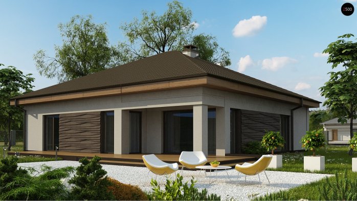 Проект дома U96 tz - 2 Одноэтажные дома в Киеве