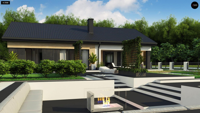 Проект дома U349 - 3 Одноэтажные дома в Киеве