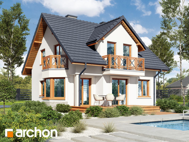 Проект дома Дом под буками 4 вер.2 - 2 С мансардным этажом дома в Киеве