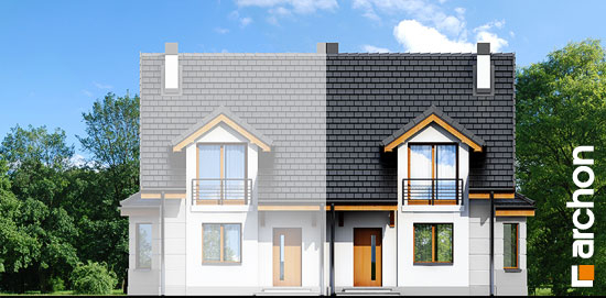 Проект дома Дом под гинко 2 вер.2 - 3 С мансардным этажом дома в Киеве