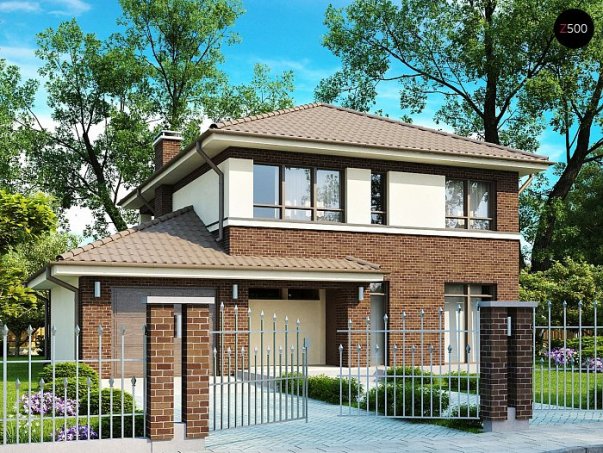 Проект дома Ux24 v2 pk - 1 Двухэтажные дома в Киеве