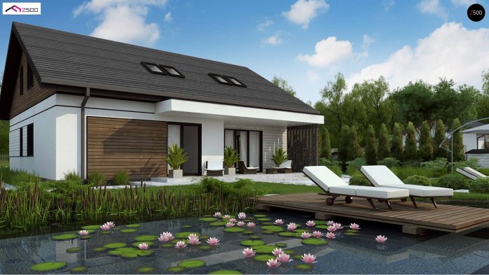 Проект дома U462 - 1 С мансардным этажом дома в Киеве