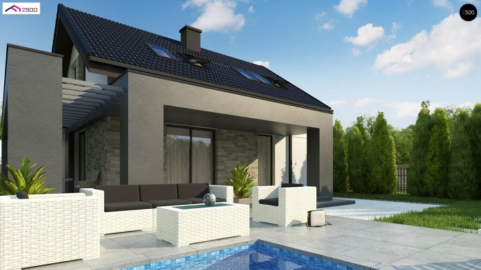 Проект дома U382 - 5 С мансардным этажом дома в Киеве