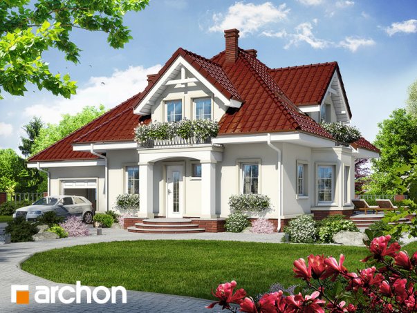 Проект дома Дом в тамарисках 7 - 1 С мансардным этажом дома в Киеве