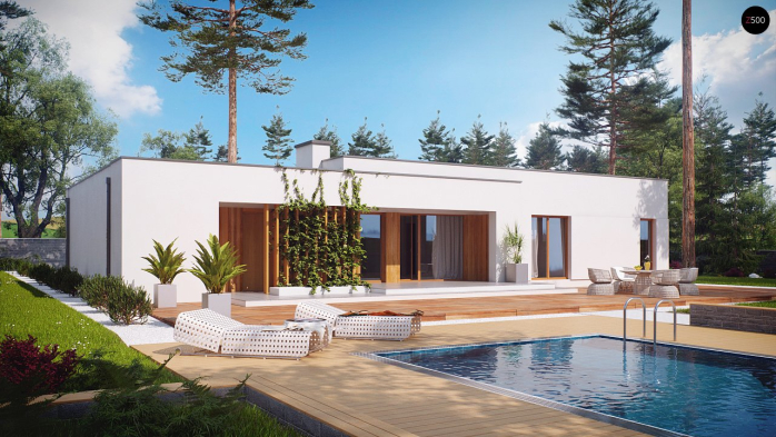 Проект дома Ux102 - 2 Одноэтажные дома в Киеве