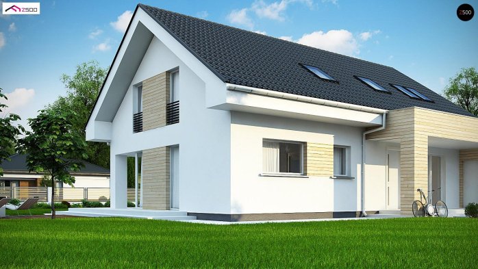 Проект дома U160 A GP - 6 С мансардным этажом дома в Киеве