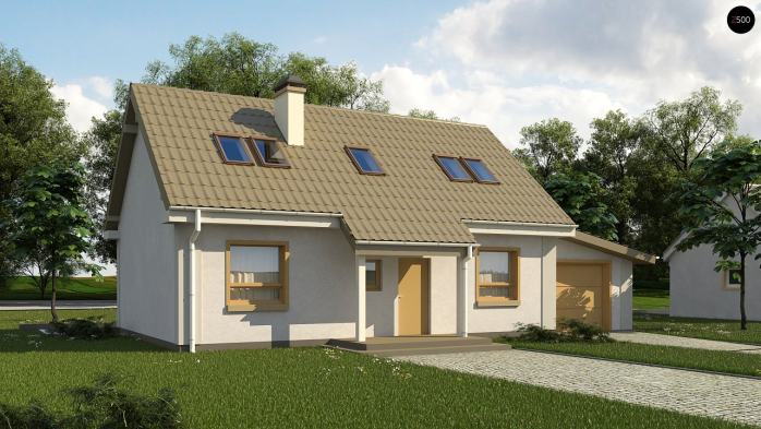 Проект дома U12 P GP - 1 С мансардным этажом дома в Киеве