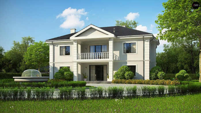 Проект дома Ux113 bg - 3 Двухэтажные дома в Киеве