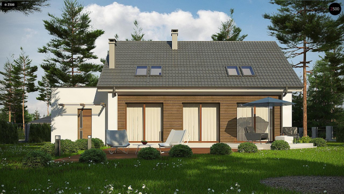 Проект дома U266 A - 4 С мансардным этажом дома в Киеве