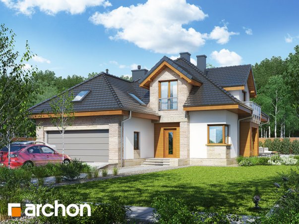 Проект дома Дом в кокосах (Н) - 1 С мансардным этажом дома в Киеве