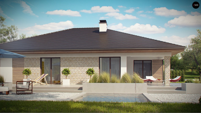 Проект дома U301 S - 3 Одноэтажные дома в Киеве