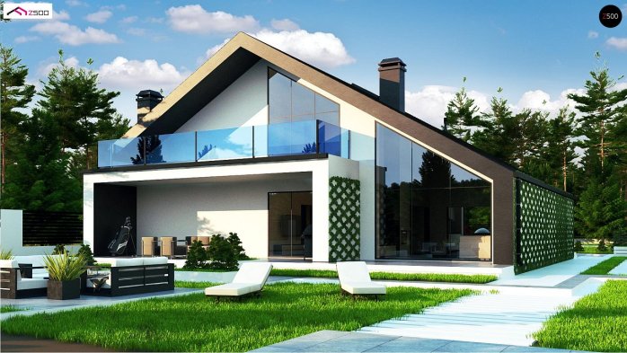 Проект дома Ux250 - 3 С мансардным этажом дома в Киеве