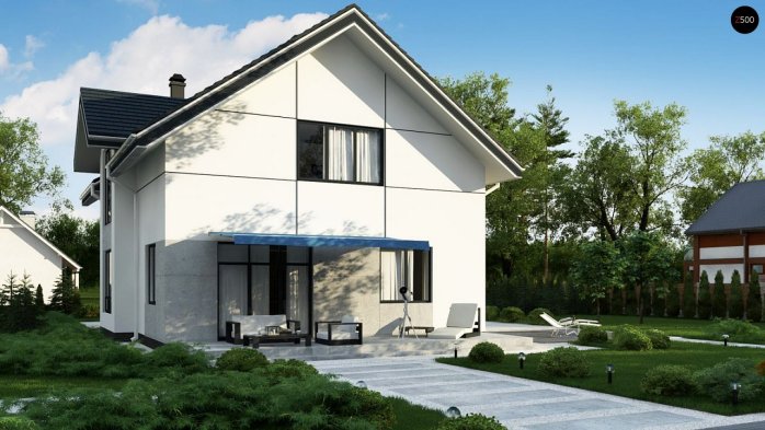 Проект дома Uu7 - 4 С мансардным этажом дома в Киеве