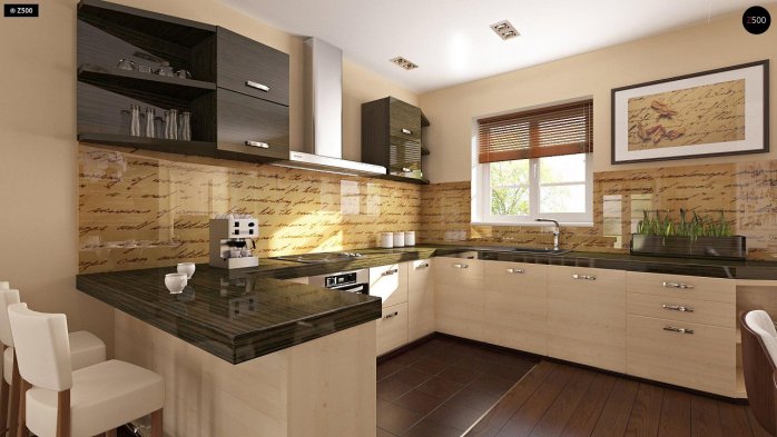 Проект дома U18 k - 3 С мансардным этажом дома в Киеве