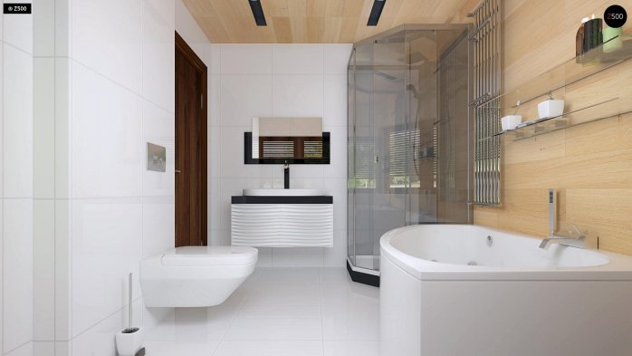 Проект дома Ur5 - 22 С мансардным этажом дома в Киеве