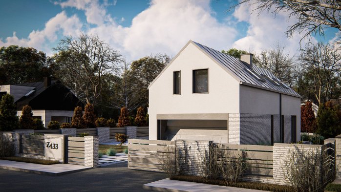 Проект дома U433 - 1 С мансардным этажом дома в Киеве