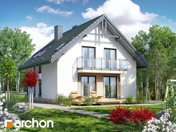 Проект дома Дом в рододендронах 21 (H) - 2 С мансардным этажом дома в Киеве