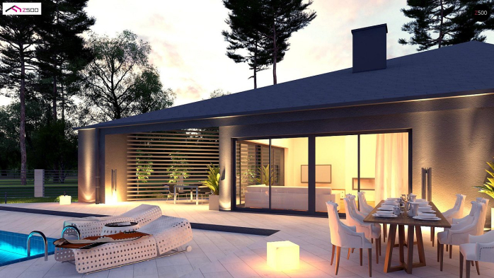 Проєкт будинку Ux94 - З мансардним поверхом дома у Києві