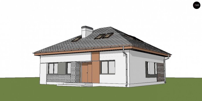 Проект дома U273 Ph+ st - 5 С мансардным этажом дома в Киеве
