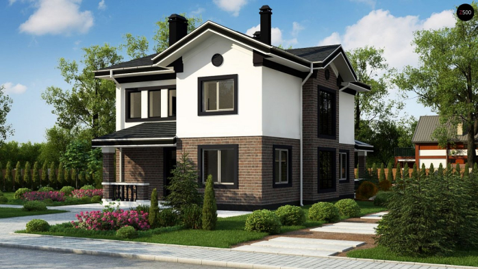 Проект дома Uu8 - 1 Двухэтажные дома в Киеве