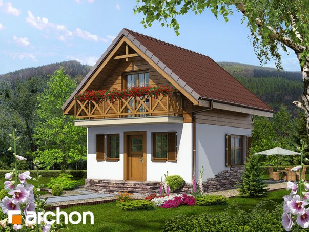 Проект дома Летний домик в крокусах вер.2 - 2 С мансардным этажом дома в Киеве