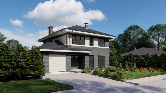 Проект дома Ux24 k - 6 Двухэтажные дома в Киеве