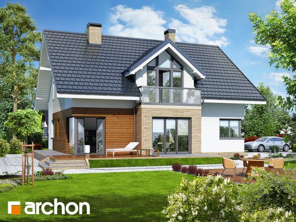 Проект дома Дом в тимьяне 5 TERMO вер.2 - 2 С мансардным этажом дома в Киеве