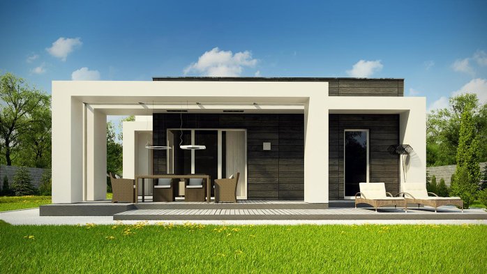 Проект дома Ux69 v1 - 9 Одноэтажные дома в Киеве