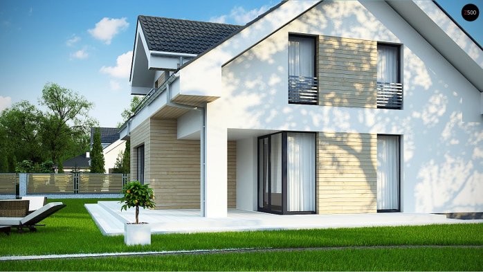 Проект дома U160 A - 4 С мансардным этажом дома в Киеве