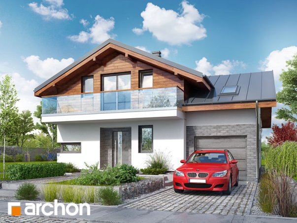 Проект дома Дом в буддлеях вер.3 - 1 С мансардным этажом дома в Киеве