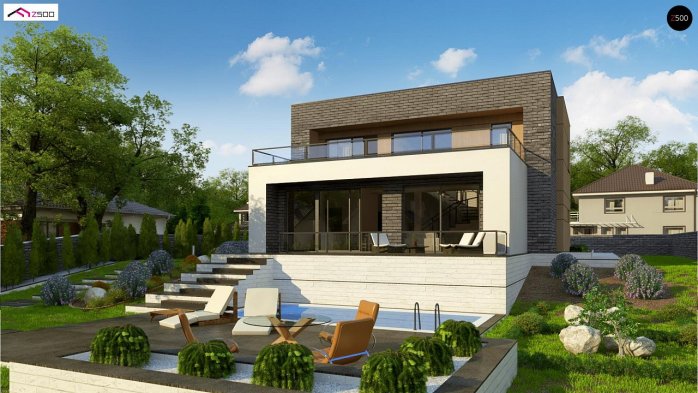 Проєкт будинку Ux155 - Двоповерхові дома у Києві