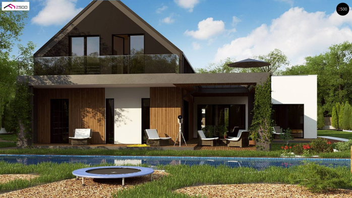 Проект дома U453 - 4 С мансардным этажом дома в Киеве