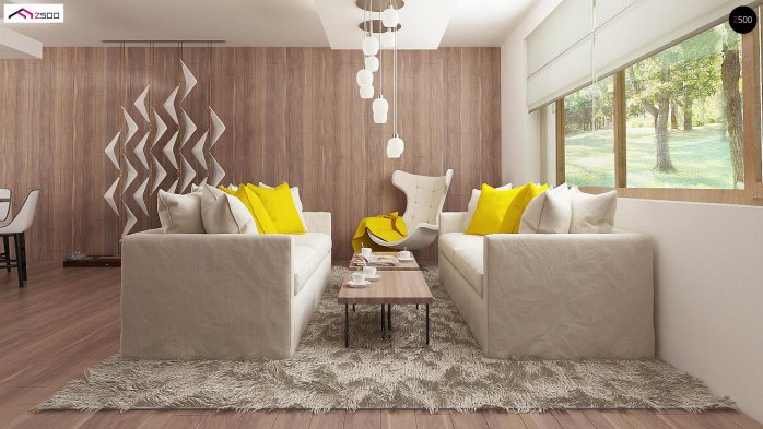 Проект дома U140 v1 - 4 Одноэтажные дома в Киеве